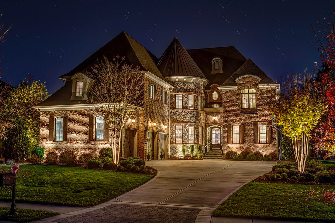 Residential luxury twilight Longview photography by Jesse Samples Allen Tate Realtors